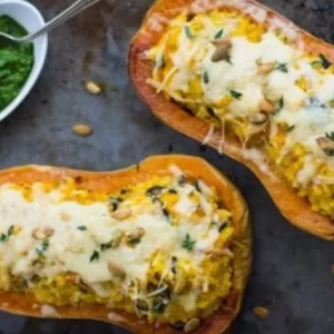 Calabaza rellena al horno c/ atún