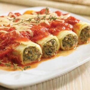 Canelones pollo y verdura