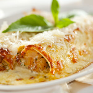 Canelones ricota, jamón y nueces