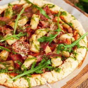 Pizza con masa sin glúten